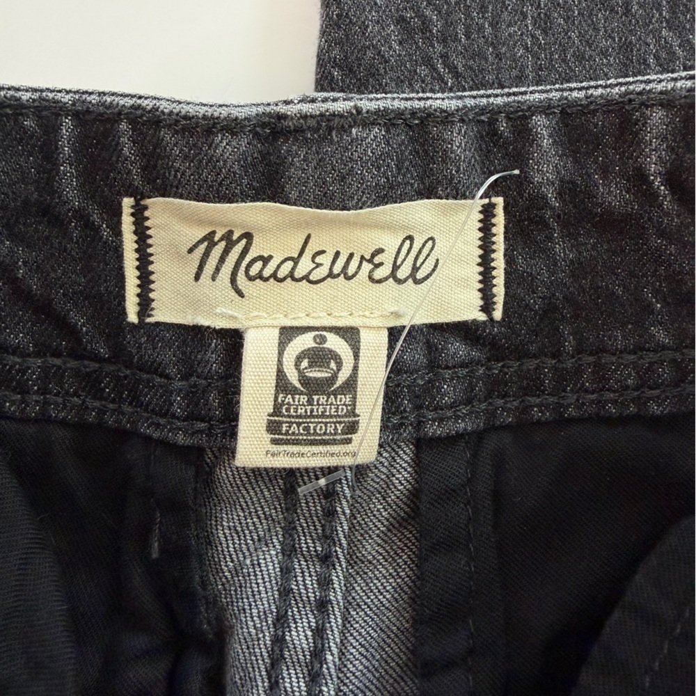Madewell Jeans Womens 25 Washed Black Tapered Denim Trousers High Rise - Picture 4 of 11